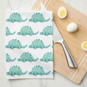Cute Dinosaur Stegosaurus pattern Kitchen Towel