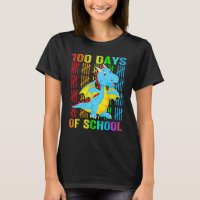 Cute Dinosaur Student Boys Kids Gift 100 Days Of S