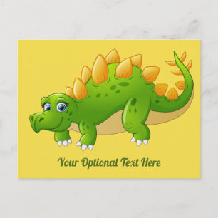 Cute Dinosaur texte personnalisé et carte postale