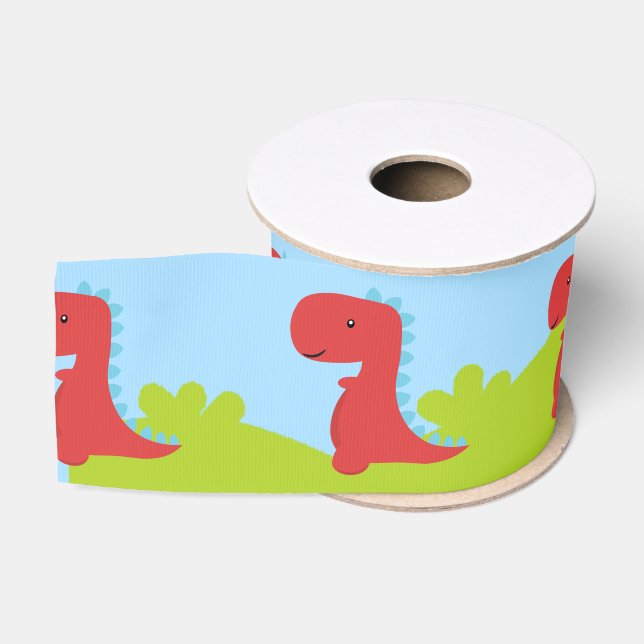 Cute Dinosaur themed Party Grosgrain Ribbon (Spool)