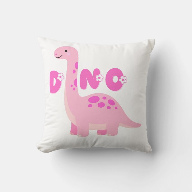 Cute dinosaur 🦕  throw pillow (Front)