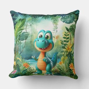 Cute Dinosaur Throw Pillow