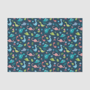 cute dinosaur tiled pattern party  tissue paper