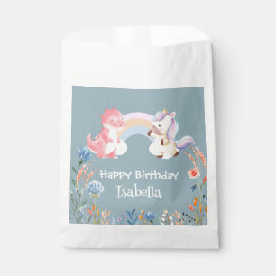 Cute Dinosaur Unicorn rainbow Flower birthday kids Favour Bag