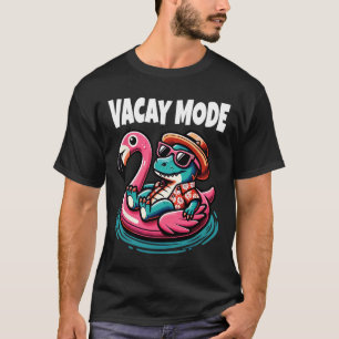 Cute Dinosaur Vacay Mode Funny Family Vacation Kid T-Shirt