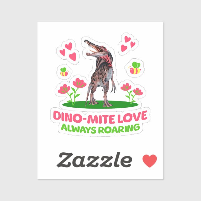 Cute Dinosaur Valentine for Kids (Sheet)