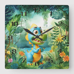 Cute Dinosaur Wall Clock