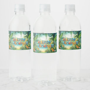 Cute Dinosaur Water Bottle Label