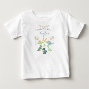 Cute Dinosaur Watercolor Personalized Baby T-Shirt