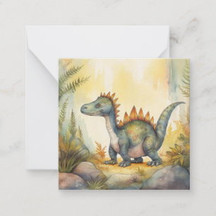 Cute Dinosaur Watercolor Storybook Card