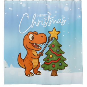 Cute dinosaur with Christmas tree