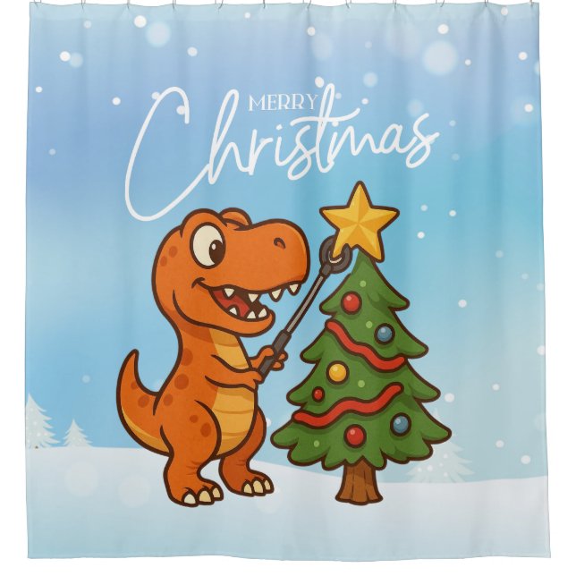 Cute dinosaur with Christmas tree (Front)