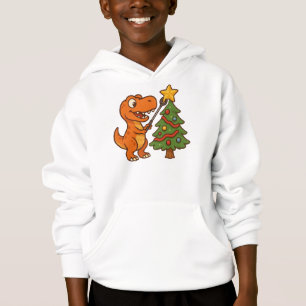 Cute dinosaur with Christmas tree