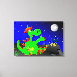 Cute Dinosaurs Canvas Print