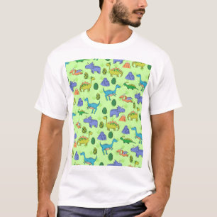 Cute Dinosaurs, Cartoon Style. T-Shirt