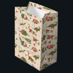Cute Dinosaurs Christmas Sweaters  Medium Gift Bag<br><div class="desc">Celebrate the holidays with this Cute Dinosaurs Christmas Sweaters design. This Cute Christmas gift bag features various dinosaurs wearing festive Christmas ugly sweaters. You can customize this further by clicking on the "PERSONALIZE" button. Change the background colour if you like.</div>