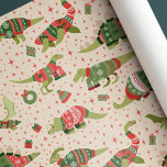 Cute Dinosaurs Christmas Sweaters Wrapping Paper<br><div class="desc">Celebrate the holidays with this Cute Dinosaurs Christmas Sweaters design. This Cute Christmas Wrapping Paper features various dinosaurs wearing festive Christmas ugly sweaters. You can customize this further by clicking on the "PERSONALIZE" button. Change the background colour if you like.</div>