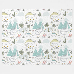 Cute Dinosaurs Fleece Blanket