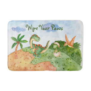 Cute Dinosaurs For Boys Bath Mat