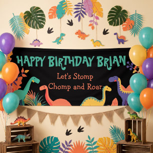 Cute Dinosaurs kid's Birthday Banner