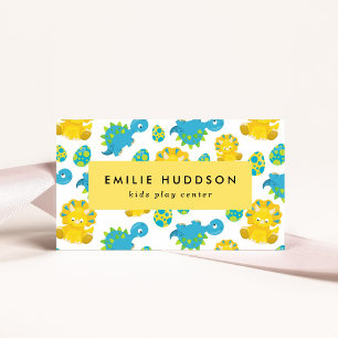 Cute Dinosaurs, Kids Play Centre, Activity Centre Business Card