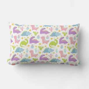 Cute Dinosaurs Lumbar Pillow