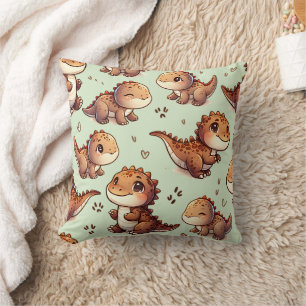 Cute Dinosaurs Nursery Throw Pillow