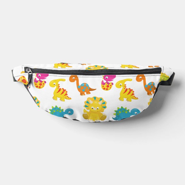Cute Dinosaurs, Pattern Of Dinosaurs, Baby Dino Fanny Pack (Lay Down)