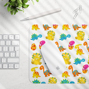 Cute Dinosaurs, Pattern Of Dinosaurs, Baby Dino Mouse Pad