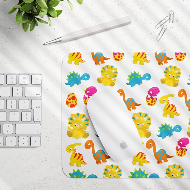 Cute Dinosaurs, Pattern Of Dinosaurs, Baby Dino Mouse Pad (Creator Uploaded)