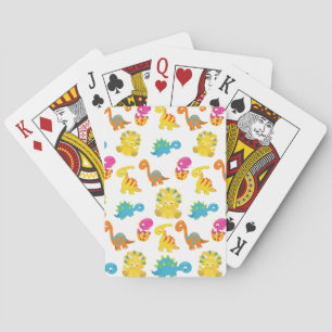 Cute Dinosaurs, Pattern Of Dinosaurs, Baby Dino Playing Cards