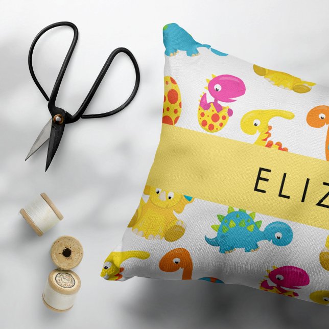 Cute Dinosaurs, Pattern Of Dinosaurs, Your Name Pillowcase (Creator Uploaded)