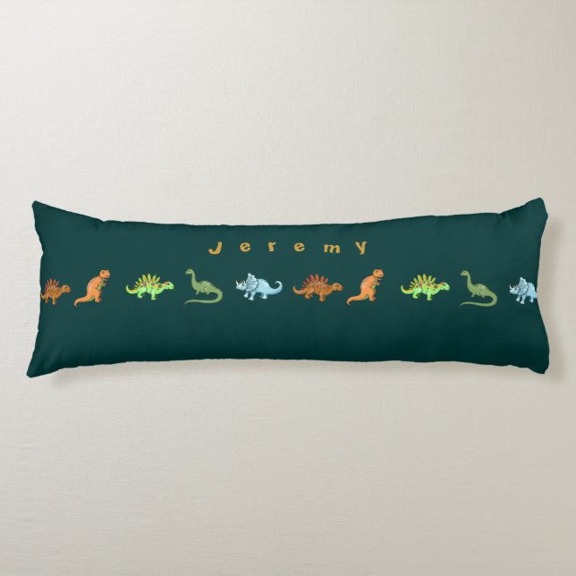 Cute Dinosaurs Personalized Pillow Add Your Name (Front)
