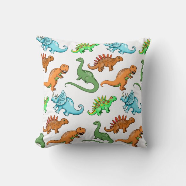 Cute Dinosaurs Pillow for Kids (Front)