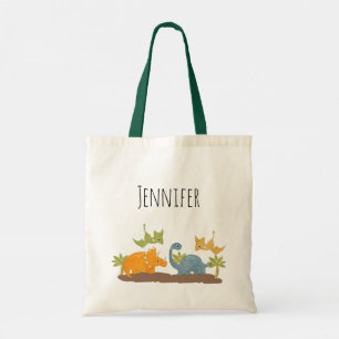 Cute Dinosaurs Prehistoric Wildlife Tote Bag