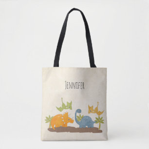  Cute Dinosaurs Prehistoric Wildlife Tote Bag