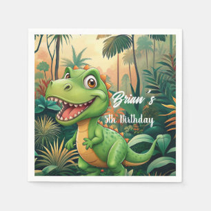 Cute Dinosaurs roar Boy Birthday party  Napkin