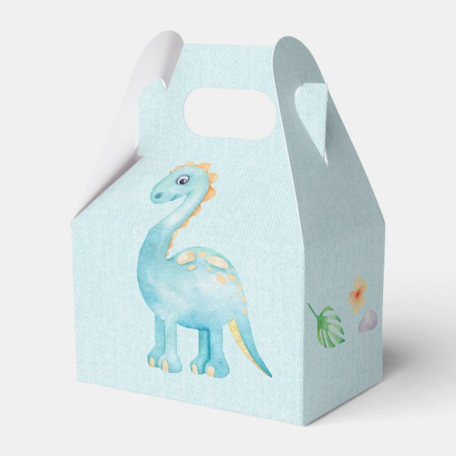 Cute Dinosaurs Roaring Birthday Party  Favor Box (Front Side)