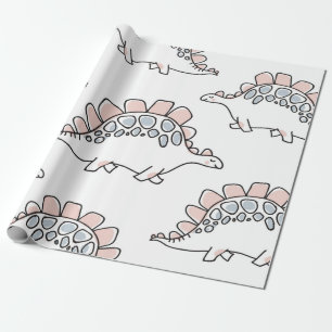 Cute dinosaurs seamless pattern wrapping paper