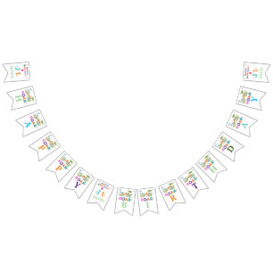 Cute Dinosaurs themed birthday party decorations  Bunting Flags