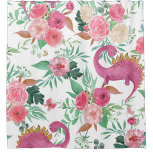 Cute Dinosaurs Vintage Floral Pattern