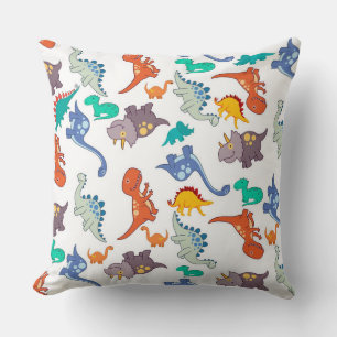 Cute Dinoseurs Throw Pillow