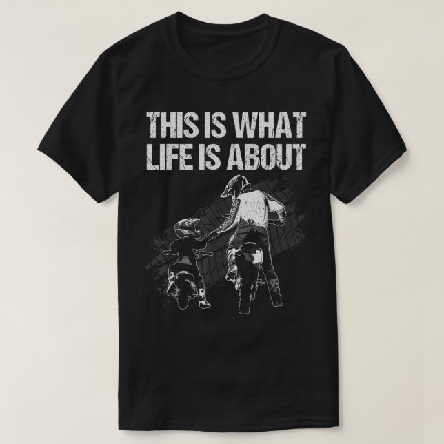 Cute Dirt Bike Art For Men Father Dirtbike Motorcy T-Shirt (Design Front)