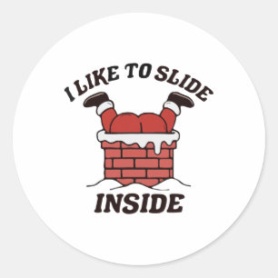 Cute Disc Golf Quote Slide Inside Chains Ultimate  Classic Round Sticker