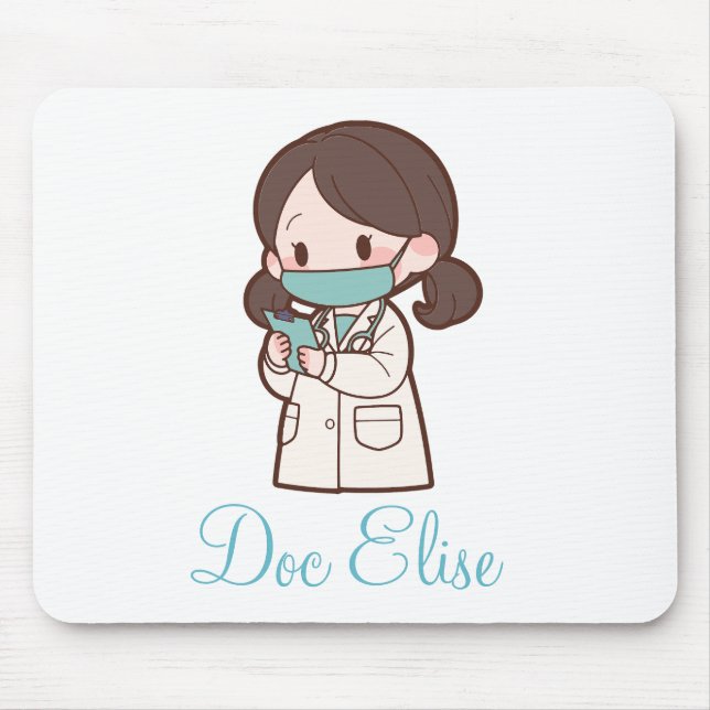  Cute Doctor Appreciation Gift Name Personalized  Mouse Pad (Front)