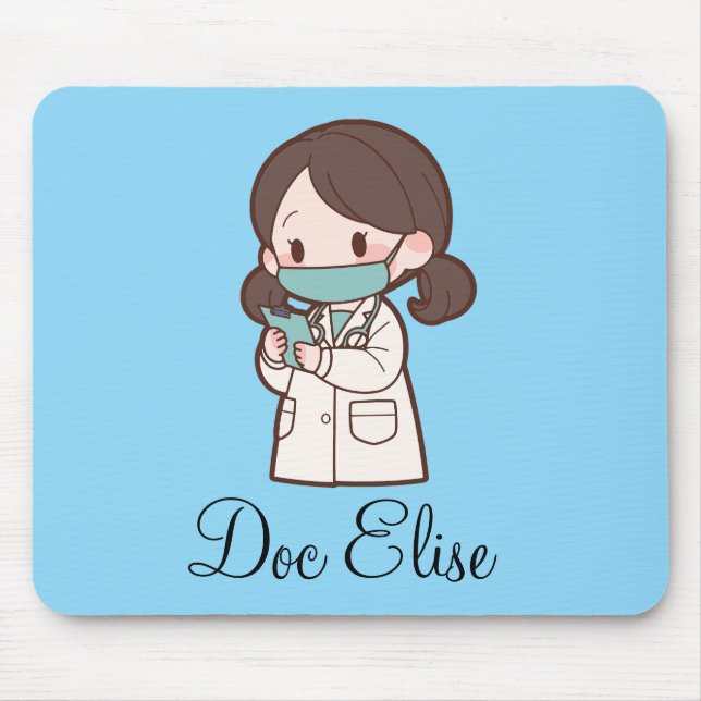  Cute Doctor Appreciation Gift Name Personalized  Mouse Pad (Front)