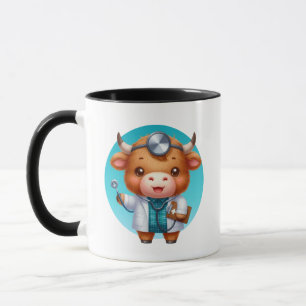 Cute Doctor cow add monogram Coffee Mug