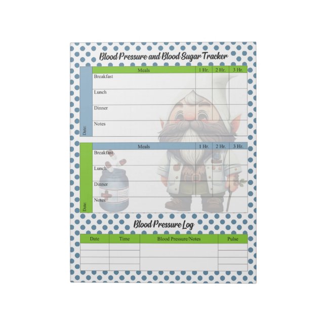 Cute Doctor Gnome Notepad (Rotated)