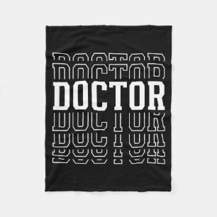 Cute Doctor Layered Text Medical Fleece Blanket