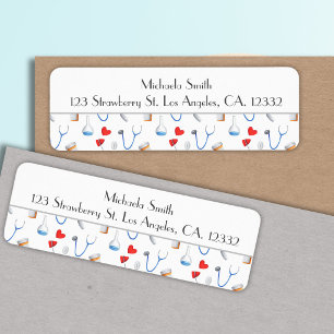 Cute Doctor Medical Equipment Return Address